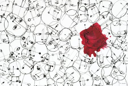 DANILO BUCCHI Roma 22/07/1978 Da pagine di taccuino "People", 2007 smalti su...