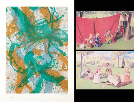 AUTORI VARI TOTI SCIALOJA Senza titolo, 1995 serigrafia su carta cm. 76x56,...