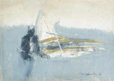 GIANCARLO CAZZANIGA Monza (Mi) 20/09/1930 Jazz man, 1964 tecnica mista su...