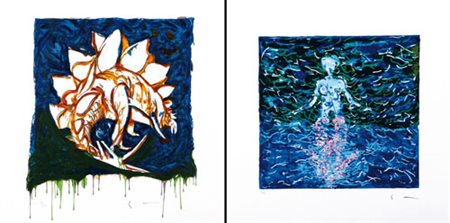 ARIO SCHIFANO Homs (Libia) 1934 - Roma 26/01/1998 Estinti, 1996 serigrafia su...