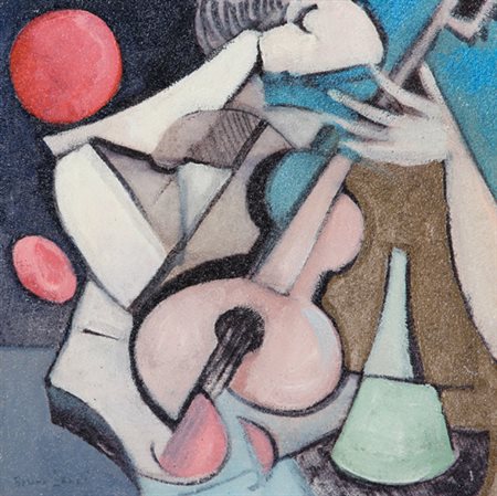 BRUNO LANDI Roma 23/03/1941 Composizione, 2006 olio su tela cm. 30x30, firma...