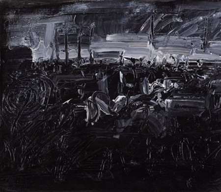 JONATHAN GUAITAMACCHI Londra 1961 Totem, notte, 2002 olio su carta intelata...