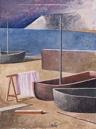 MARCELLO SCUFFI Tizzana (Pt) 1948 Marina, 2006 strappo d'affresco su tela cm....