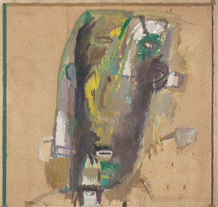 JAMES BROWN Los Angeles 1951 New York, 1986 olio su tela cm. 123x128, firma,...