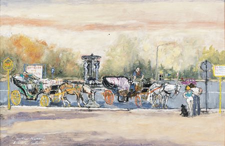 WALTER PIACESI Ascoli Piceno 18/09/1929 Estate a Cattolica olio su tavola cm....