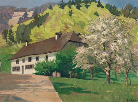 RAFFAELE DE GRADA Milano 02/03/1885 - Milano 10/04/1957 Am Uetliberg, (1918)...