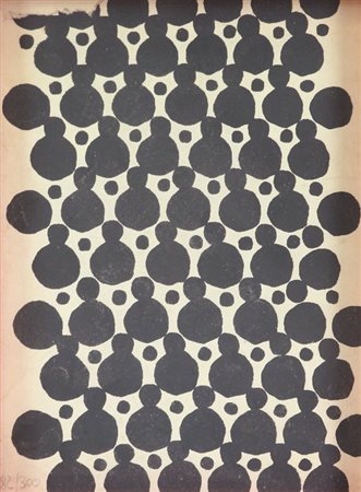 Gastone Biggi, Senza titolo, (anni '70), serigrafia su carta, cm. 20x14, es....