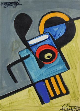 Aldo Gentilini, Senza titolo, acrilico su cartoncino, cm. 70x50, firmato in...