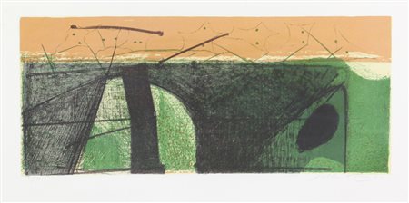 Enrico Della Torre, Senza titolo, 1974, litografia su carta, cm. 50x70, es....