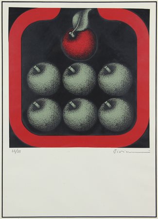 Vanni Viviani, Senza titolo, litografia su carta, cm. 70x50, es. 39/99,...