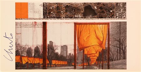 Christo, The Gates / Project for Central Park New York, 2004, stampa su...