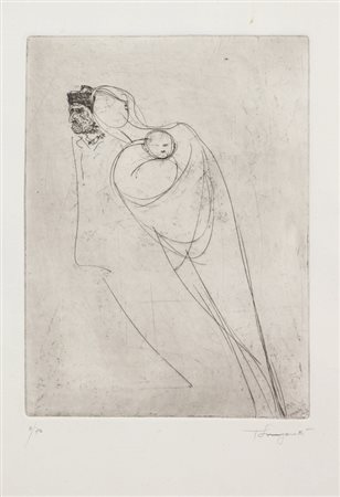 Trento Longaretti, Senza titolo, incisione su carta, cm. 40x30 (lastra cm....