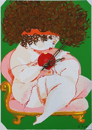 Nicola Vietti, Senza titolo, serigrafia su orologio in legno con lancette...