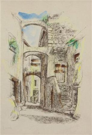 Franco Azzinari, Senza titolo, 1975, litografia su carta, cm. 50x35, es....