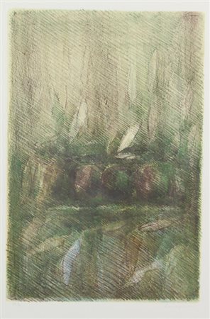 Pierluigi Lavagnino, Senza titolo, litografia su carta, cm. 70x50, es. 28/99,...