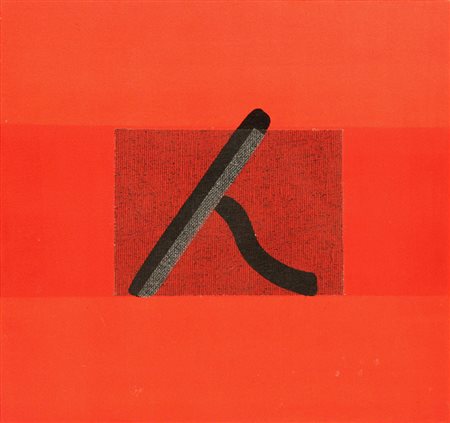 Rosetta Berardi, Ideogramma, 2007, acrilico e applicazione di tarlatana su...