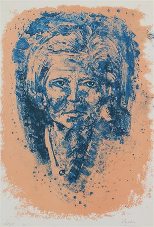 Paolo Spada, La Madre, 1974, litografia su carta, cm. 50x35, es. 56/100,...