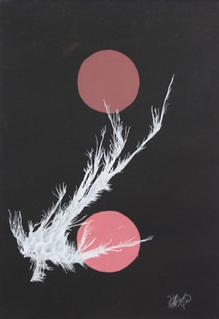 Ignoto, Senza titolo, tecnica mista su carta, cm. 70x50, firma indecifrabile...