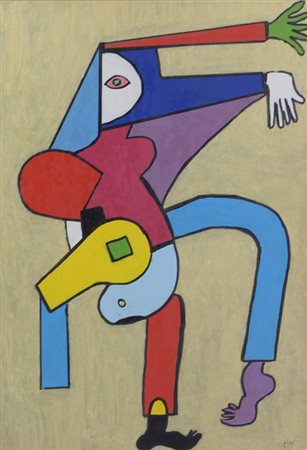 Ignoto, Senza titolo, tecnica mista su carta, cm. 49x34, firmata "Gelli" in...