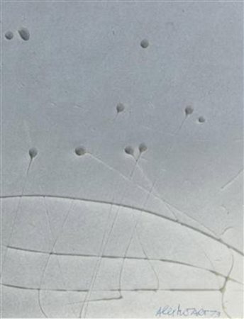 Alex Mozart, Senza titolo, 1973, tecnica mista su cartoncino, cm. 24x19,...