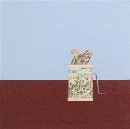 Iro Novak, Composizione, 1981, olio, tecnica mista e collage su tela grezza...