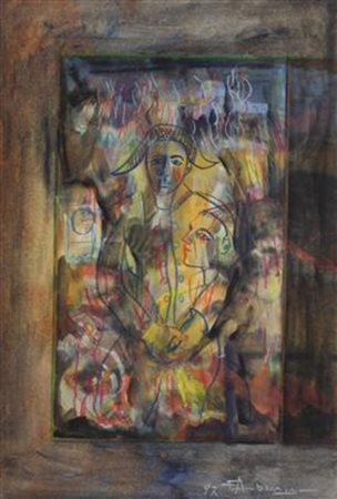 Ferdinando Ambrosino, Altre Vite, 1997, tecnica mista su carta e tela...