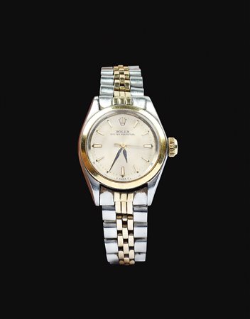 Rolex Oyster Pertual Lady, in acciaio e oro anno 1966 cassa tonda mm. 25,...