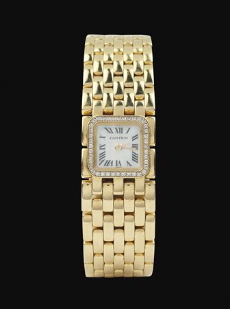 Cartier Ruban Lady, in oro giallo 18kt anni 2000 peso 96.3 gr. cassa carré...