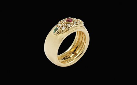 Cartier, anello a fascia in oro giallo 18kt firmato e numerato D26221, anno...