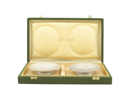 Coppia di piccole alzatine in argento Londra, 1932 peso 147 gr. a corpo...