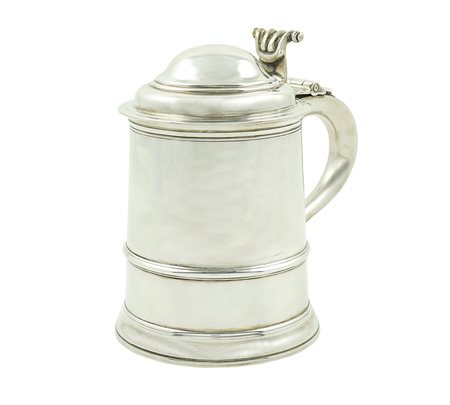 Tankard in argento Londra, Regina Vittoria 1898 h. 15 cm. corpo cilindrico...