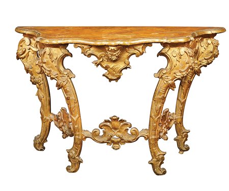 Console in legno dorato ed intagliato vecchia manifattura 86x136x55 cm. piano...