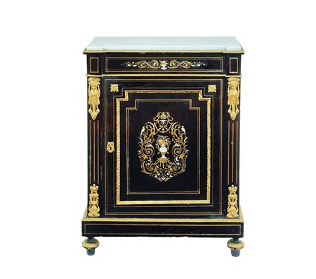 Credenza Napoleone III Francia, XIX Sec. 106x76x33 cm. in legno ebanizzato e...