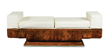 Particolare panca in noce Francia, periodo Decò 68x200x56 cm. struttura con...