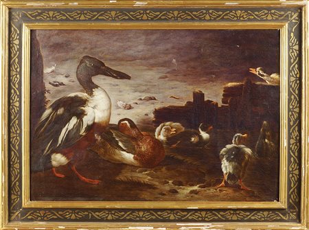 Bartolomeo Bimbi, attribuito a Settignano 1648 - Firenze 1729 46x66,5 cm....