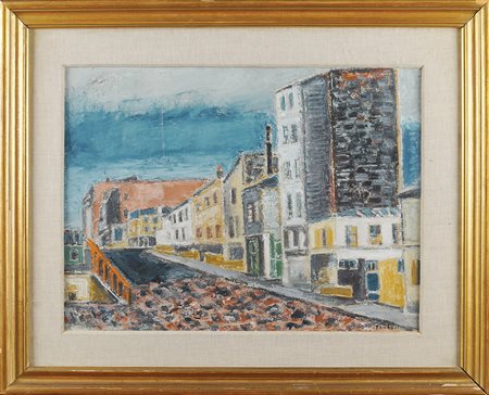 Orfeo Tamburi Jesi 1910 - Parigi 1994 45x57 cm. "Strada di Parigi", olio su...