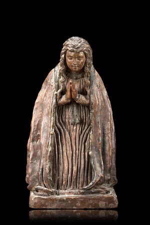 Scultore attivo a Napoli nella seconda met‡ del sec. XV. "Madonna in...