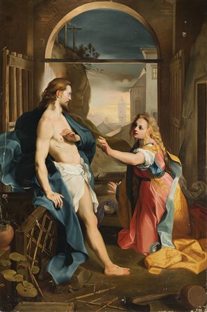Da Federico Barocci, Maestro del secolo XIX "Noli me tangere" olio su tela...
