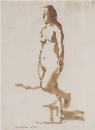 DOMENICO CANTATORE (1906-1998)Senza Titolo, 1942 Acquerello su cartacm...