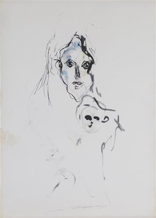 ERNESTO TRECCANI (1920-2009)Senza Titolo Tecnica mista su cartacm 35x25Firma...