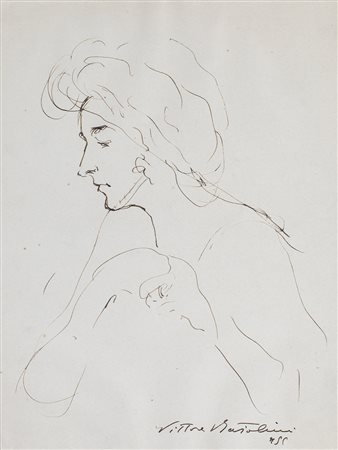 UGO VITTORE BARTOLINI (1906-1975)Senza Titolo, 1955 China su cartacm...