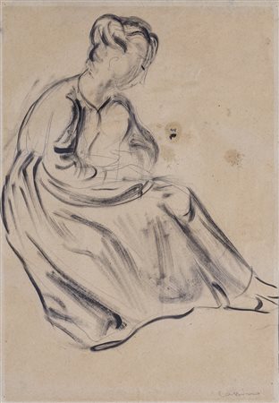 BRUNO CASSINARI (1912-1992)Senza Titolo Acquerello e tecnica mista su cartacm...