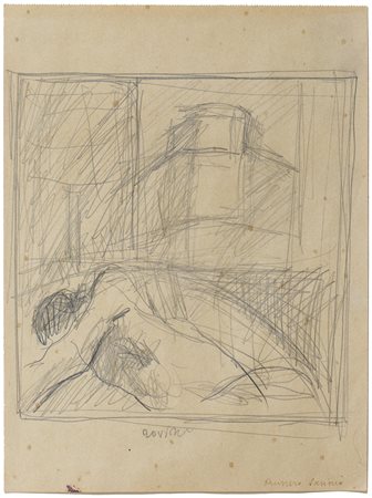 RUGGERO SAVINIO (1934)Rovine Grafite su cartacm 33x24,5Firma e titolo al fronte