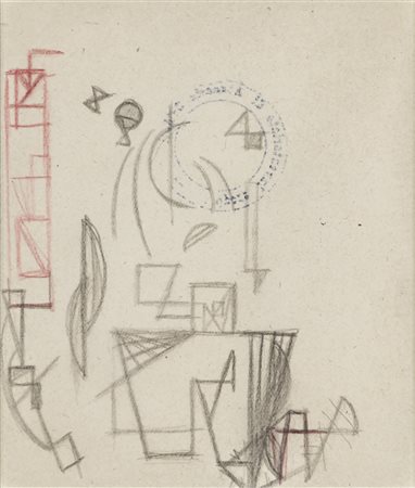 ATANASIO SOLDATI (1896-1953) Senza Titolo Matita su carta cm 12x10 Timbro...