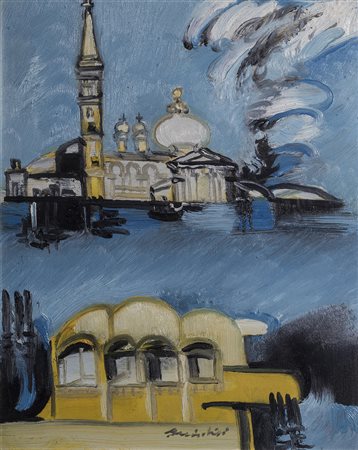 REMO BRINDISI (1918-1996) Senza Titolo Olio su tela cm 50x40 Firma al fronte...