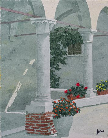 ALVARO CATTANEO (1938) Senza Titolo Olio su tela cm 50x40 Firma al fronte...