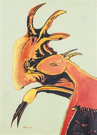 REMO BRINDISI (1918-1996) Pastorale, 1973 Olio su tela cm 70x50 Firma al...