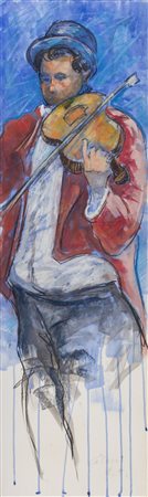 GIAMPAOLO TALANI (1955) Violinista Romantico, 2008 Tecnica mista su cartone...