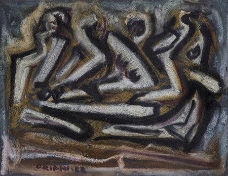 PIPPO ORIANI (1909-1972) Strutture morfologiche (VI), 1962 Olio e pastello su...