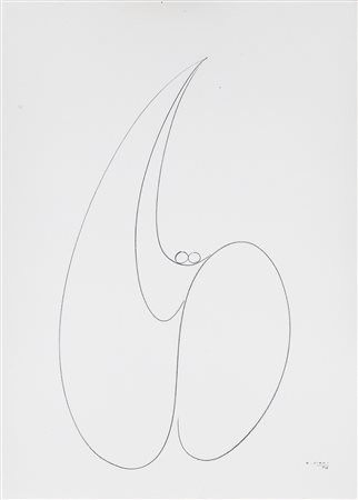 ALBERTO VIANI (1906-1989) Senza Titolo, 1978 Grafite su carta cm 70x50 Firma...